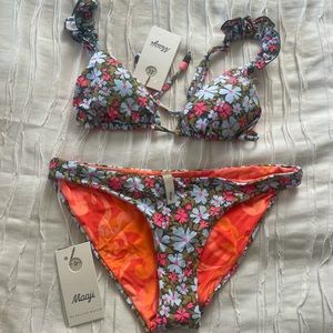 NWT Maaji ruffle bikini M